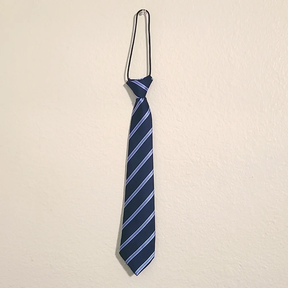 Blue Striped Pre-tied Necktie